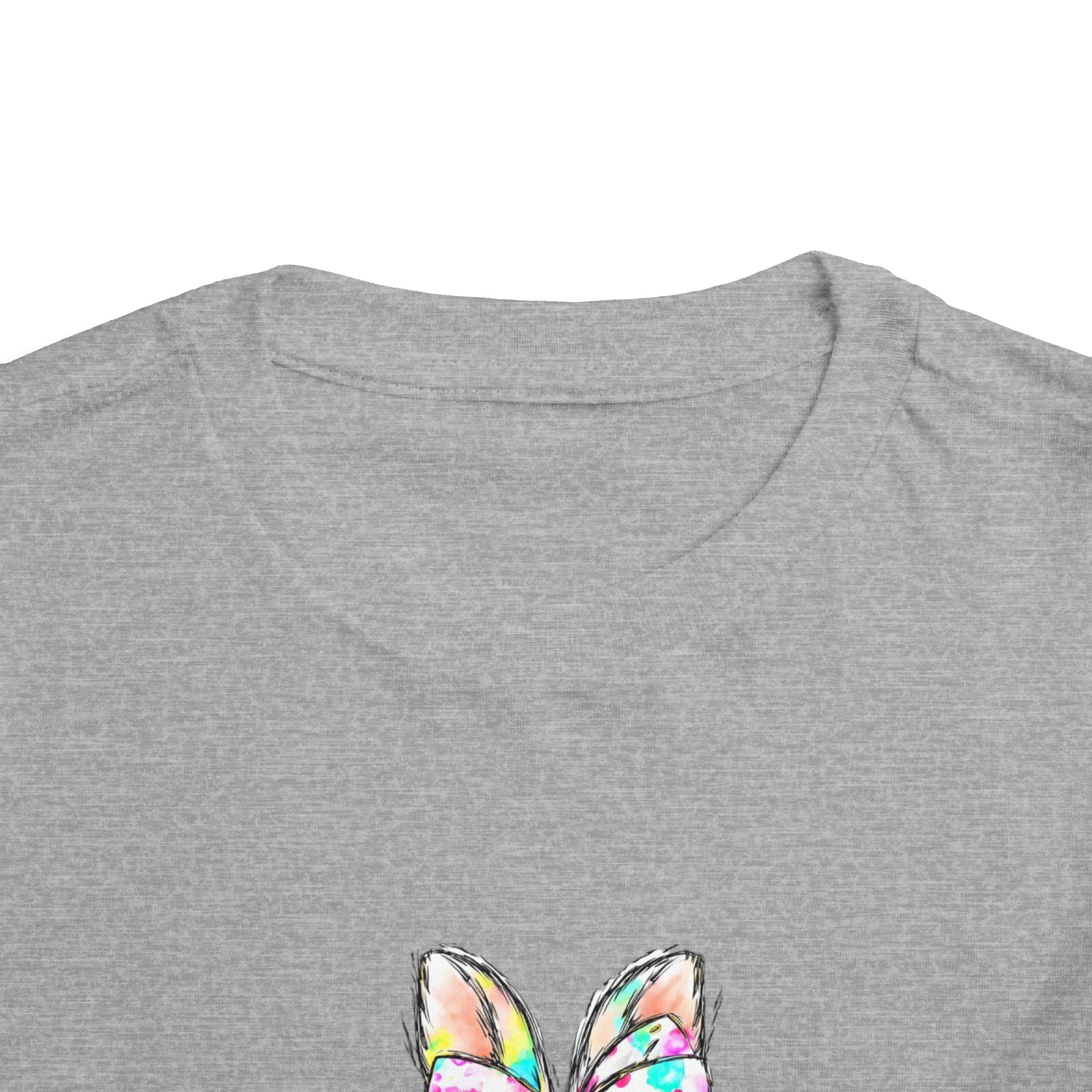 Toddler Tee — Colorful Bunny Bubble Gum Graphic