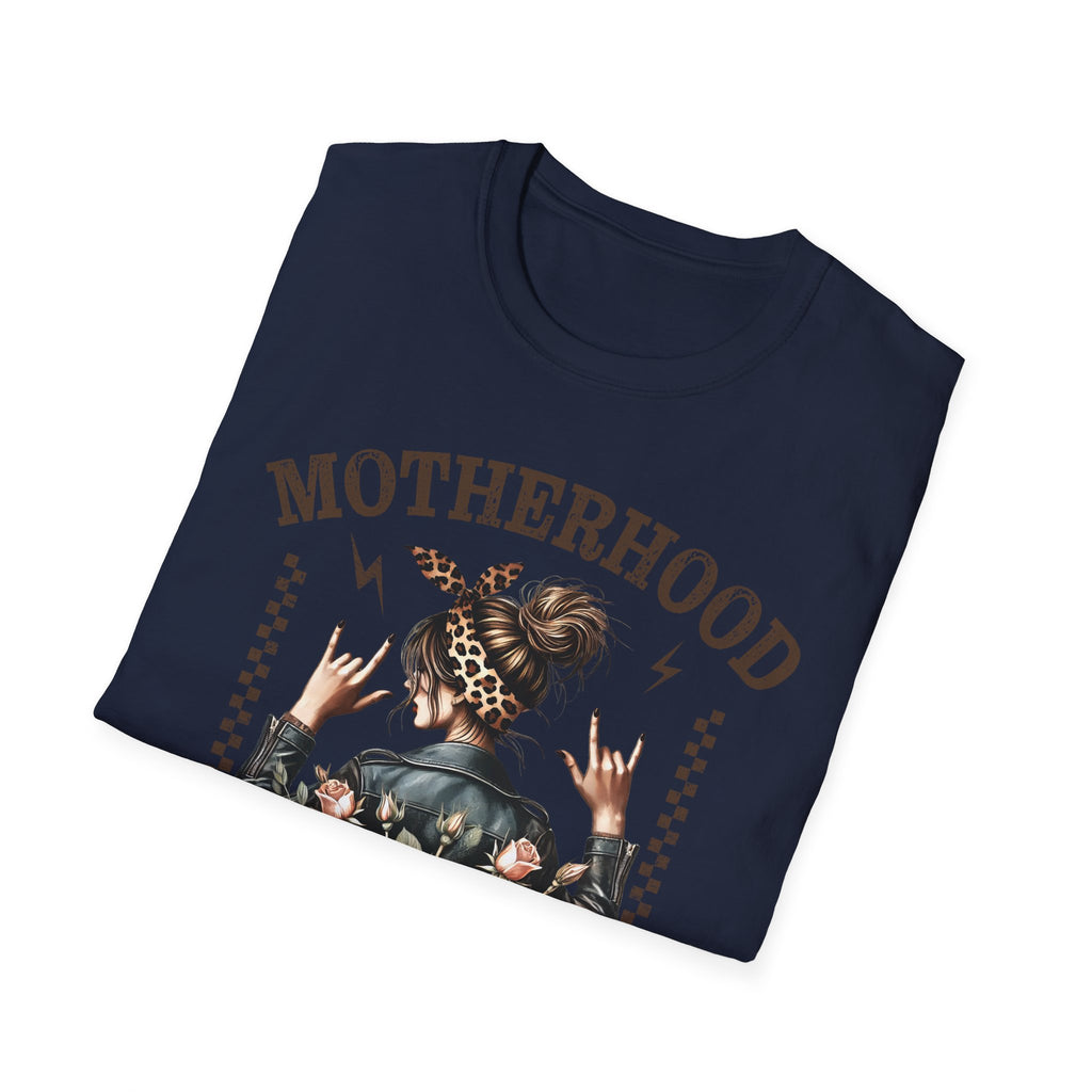 Motherhood Graphic T-Shirt — 'Motherhood' Floral Rocker Mom Tee