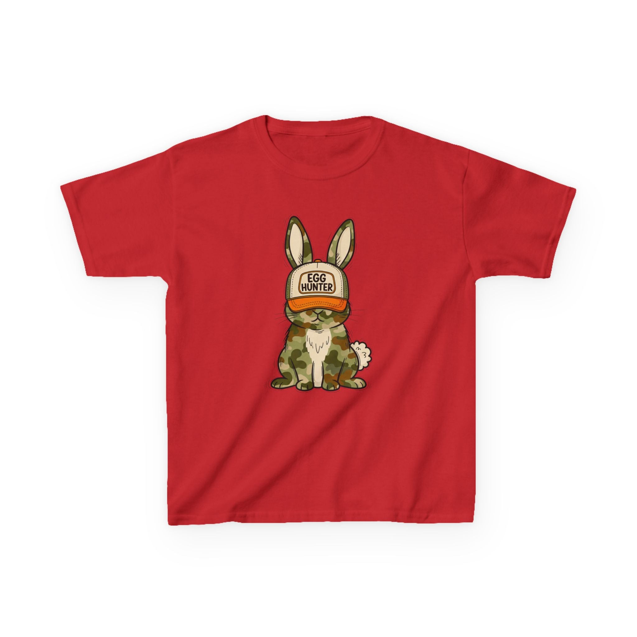 Kids Tee — Cute Bunny 'Egg Hunter' Graphic Shirt for Easter