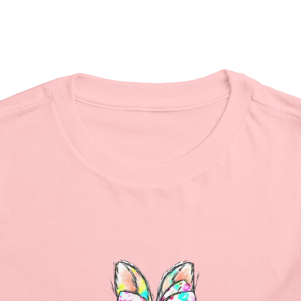 Toddler Tee — Colorful Bunny Bubble Gum Graphic