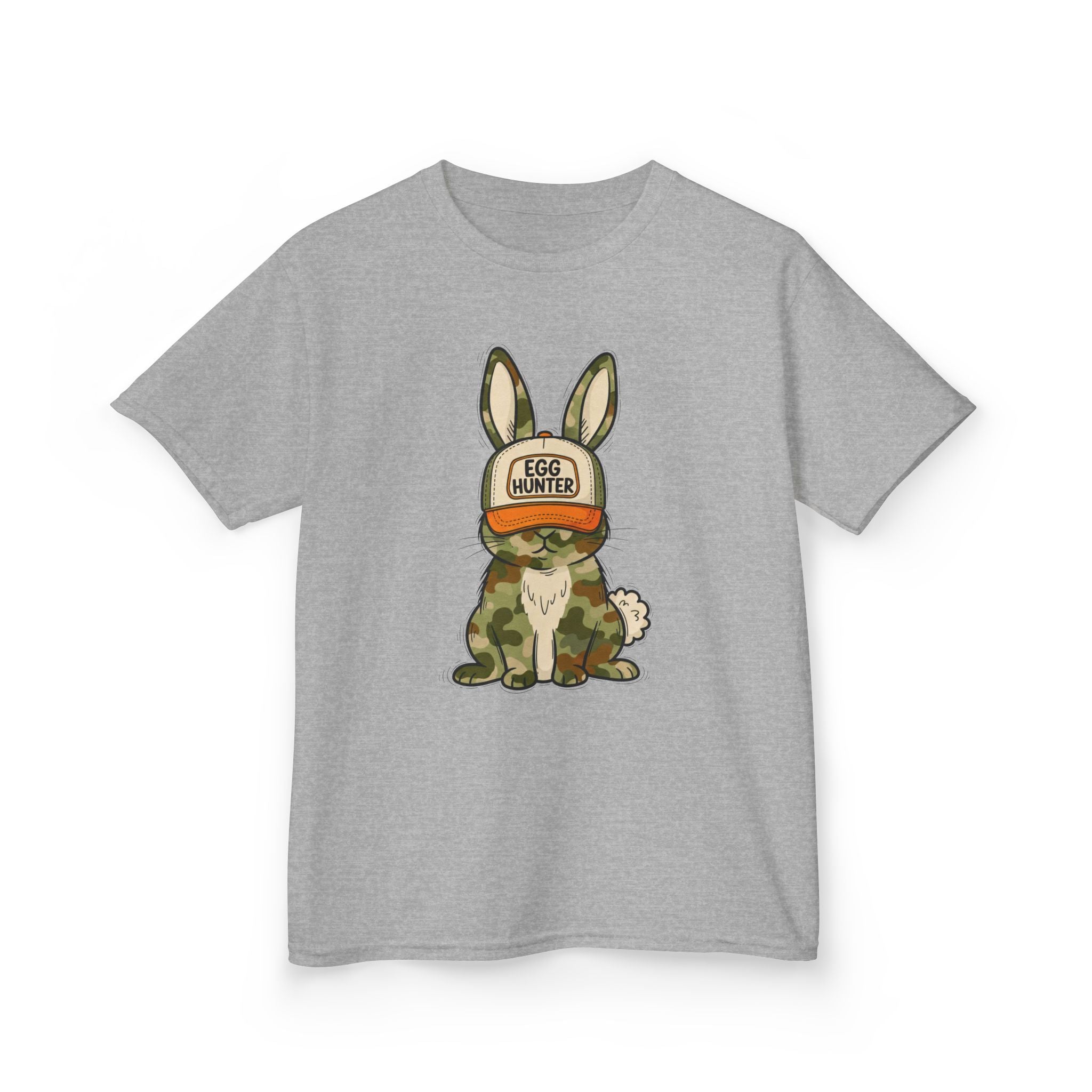 Kids Tee — Cute Bunny 'Egg Hunter' Graphic Shirt for Easter