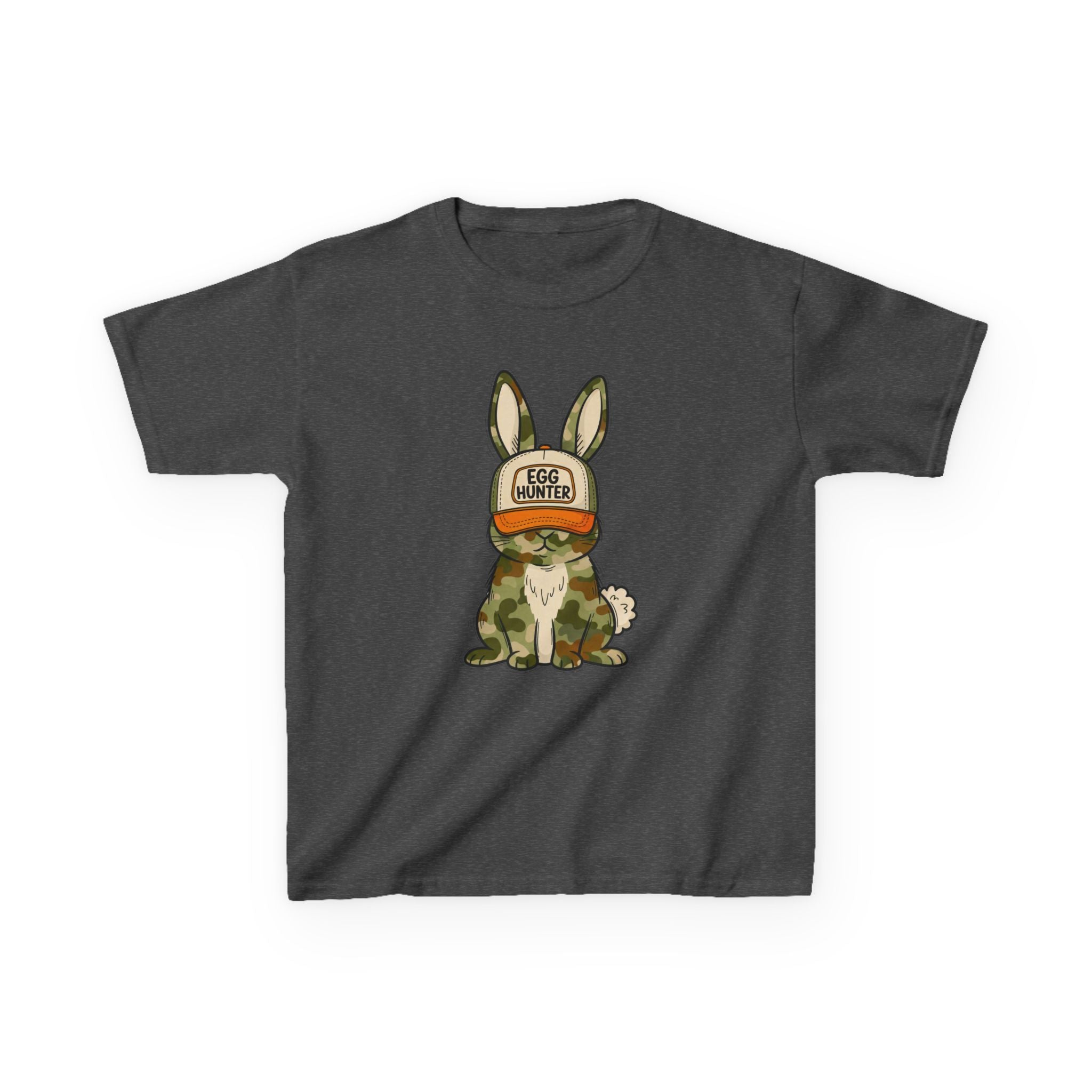 Kids Tee — Cute Bunny 'Egg Hunter' Graphic Shirt for Easter
