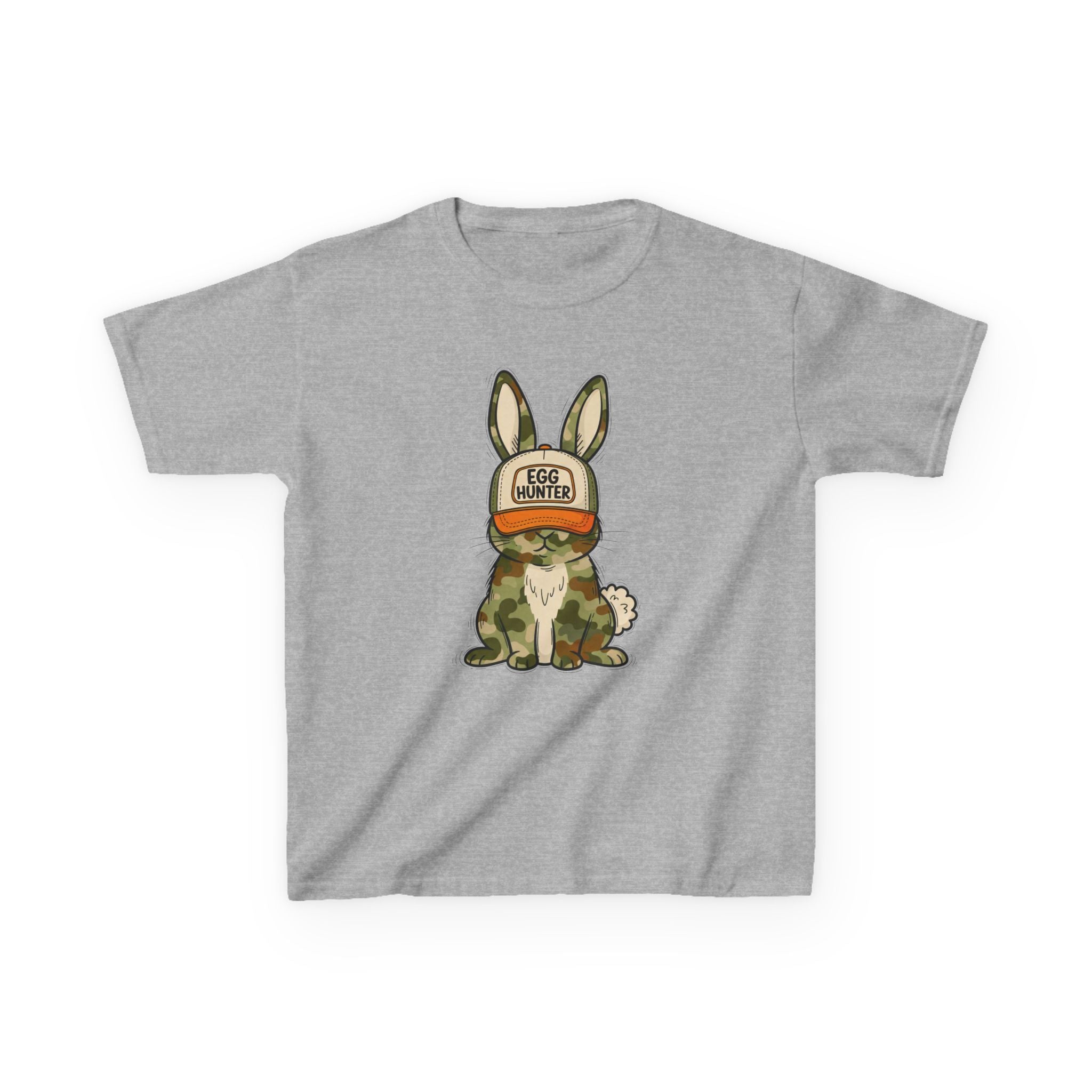 Kids Tee — Cute Bunny 'Egg Hunter' Graphic Shirt for Easter