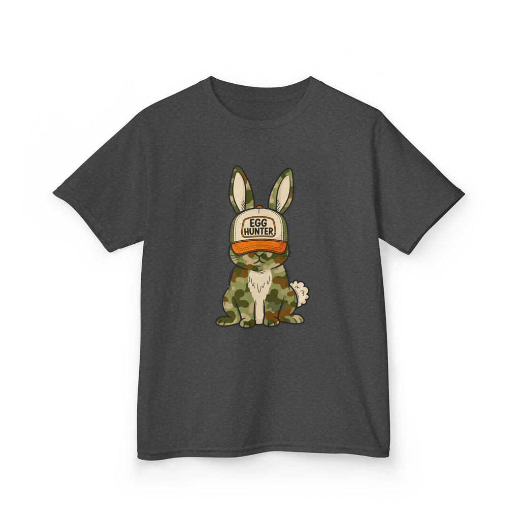 Kids Tee — Cute Bunny 'Egg Hunter' Graphic Shirt for Easter